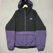Mountain Hardwear Rainlands Anorak Jacket Men 2XL Purple Waterproof Hooded