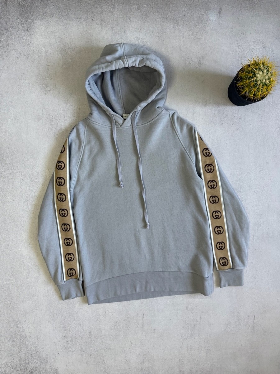 GUCCI HOODIE LAMPAS GRAY MENS S SIZE EMBROIDERED LUXURY | eBay