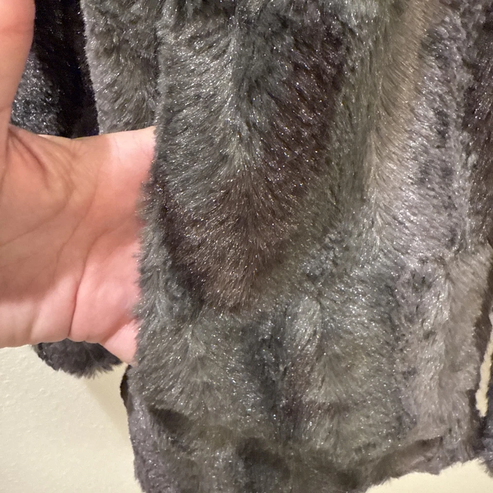 Chaqueta para mujer Betsey Johnson de piel sintética negra/gris mediana nueva con etiquetas Foto 3 de 4