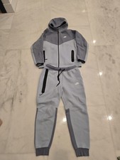 Authentic Nike Tech Fleece Full Zip Hoodie and Pants Set Blue/Grey Size Large