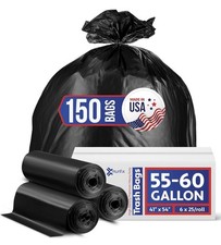 55-60 Gallon Trash Bags Heavy Duty - Bulk 150...