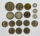 Mixed US Type Coin Lot - Silver Walking Liberty, Mercury Dimes, Bicentennial 25c