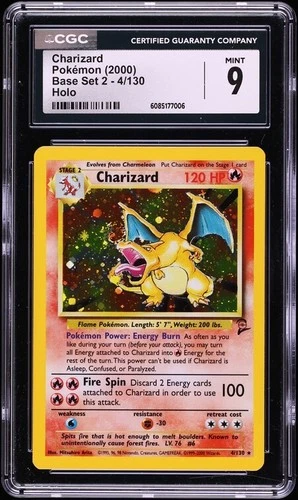 CGC 9 Charizard Holo Rare Base Set 2 Pokemon Card #4