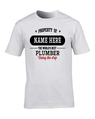 PERSONALISIERTES HERREN-T-SHIRT KLEMPNER SLOGAN GESCHENK