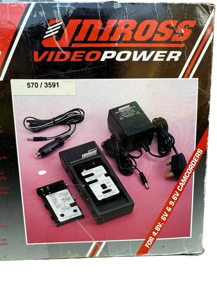 Cargador de batería universal para videocámara Uniross Video Power VP121 descargador en caja Foto 2 de 4
