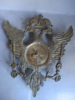 patriotische Wanduhr/ Reichsadler / Messing?/Alter unbekannt