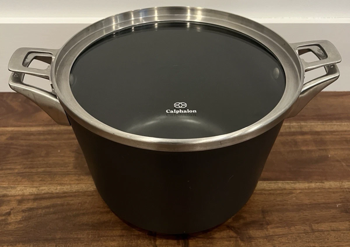 CALPHALON XLarge 8 Qt Stockpot/cover Premier Space Saving HardAnodized Nonstick