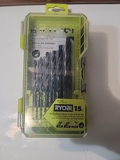Ryobi Drill Bit Set 15 Pieces Black Oxide Rou...