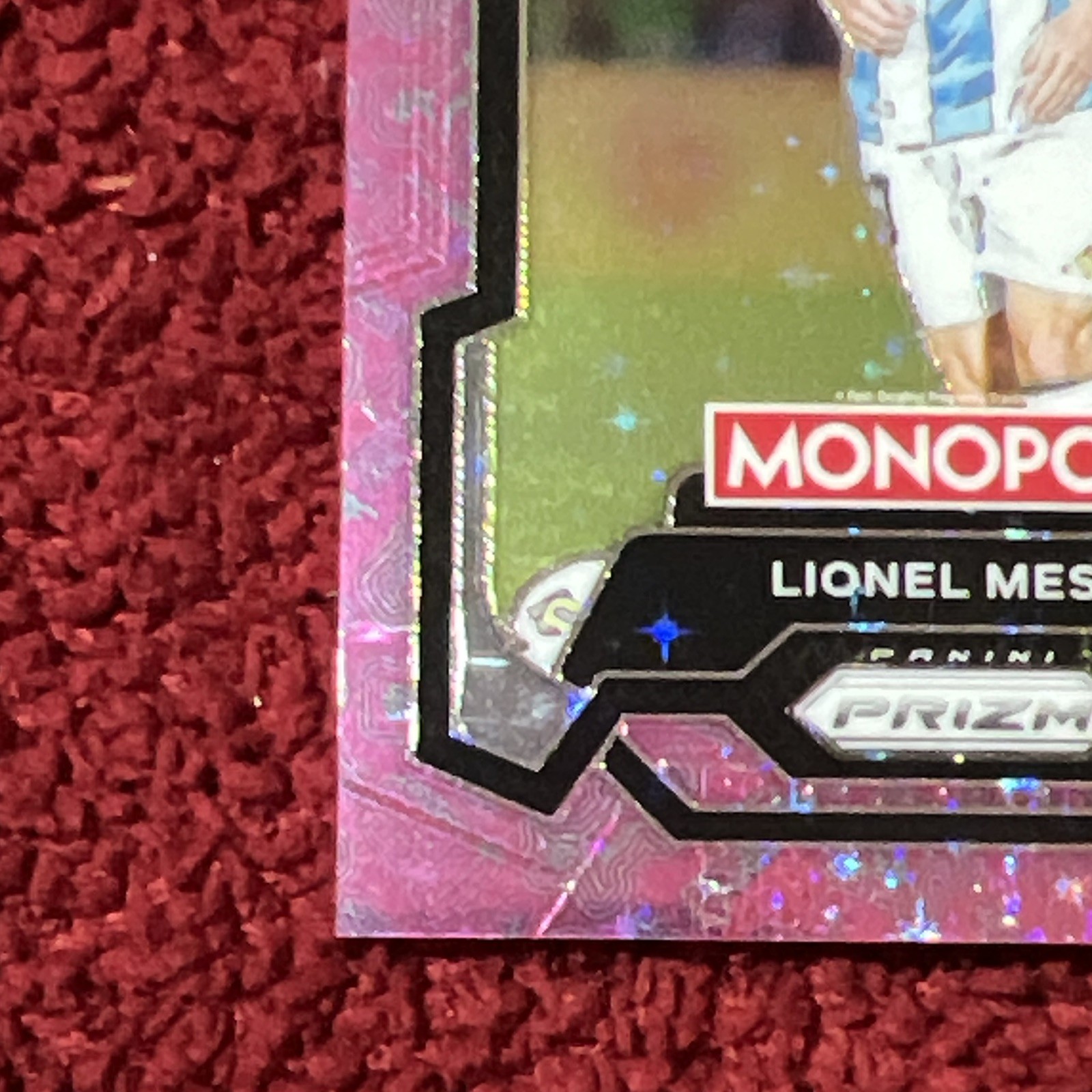 Panini Monopoly PINK ICONS Prizm FIFA WC 2022 Lionel Messi Argentina Pink #1 view 8