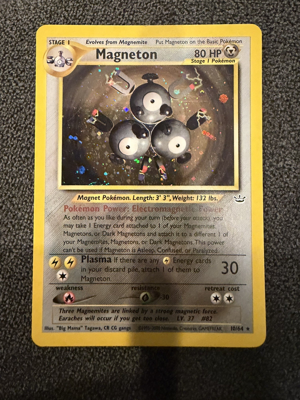 Pokemon Card - Magneton Neo Revelation 10/64 Unlimited Holo Rare 
