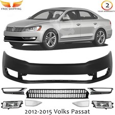 Front Bumper Cover Paintable Fog Light Assembly Kit For 2012-2015 Volks Passat Front Bumper Cover Paintable Fog Light Assembly Kit For 2012-2015 Volks Passat