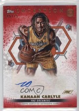 2022-23 Topps Inception OTE Overtime Elite Red 45/75 Kanaan Carlyle Auto 1pe9