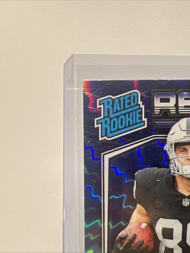 Brock Bowers 2024 Panini Donruss #9 Rated Rookie Retro Blue Shock - Picture 3 of 9