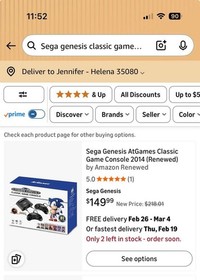 SEGA Genesis Classic Black Game Console with 81 Preloaded Games and Sonic Mortal