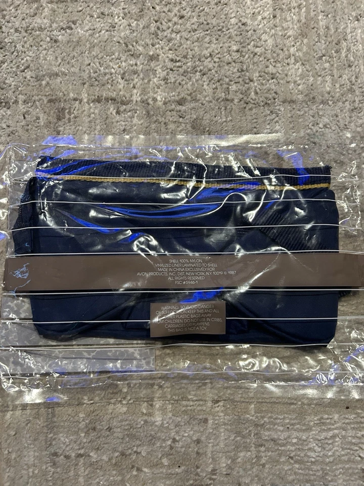 Bolso de Mano Avon Hombre Grooming Traveler Vintage 1987 Azul Sellado Foto 3 de 3