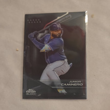 Topps Junior Caminero Chrome Black #135 Tampa Bay Rays Baseball 2025