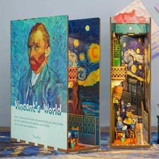 DIY 3D Book Nook Kit Vincent's World 80pcs NEW Set in Bookshelf Amaze All