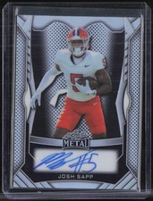 2025 Leaf Metal Prismatic Silver Josh Sapp 30/55 Auto Autograph 