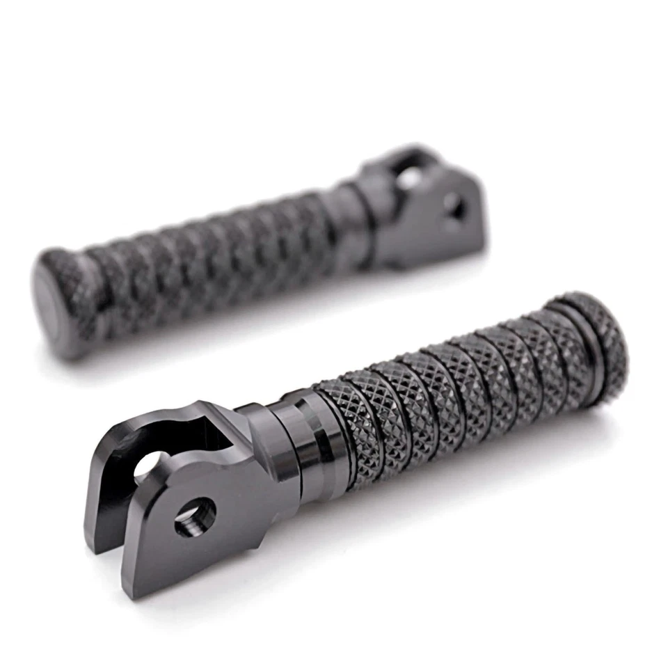 Clavijas delanteras CNC negras poste para Ninja ZX-11 ZZ-R1100 ZX1100 99 00 Foto 2 de 4