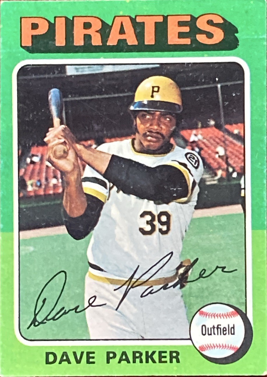 1975 Topps Dave Parker Pittsburgh Pirates #29 Base Set Baseball Card, Crease 