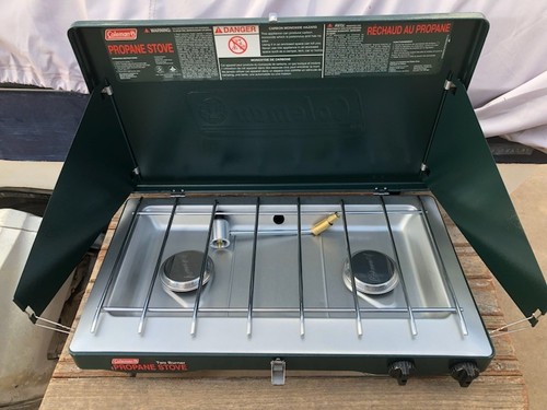 Coleman 20000 BTU Stahlrahmen klassischer 2-flammiger Propan-Herd - unbenutzt mit Box