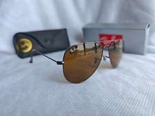 RAY-BAN RB3025 Aviator Sunglasses Gun-colored Frame 58mm Brown Lens