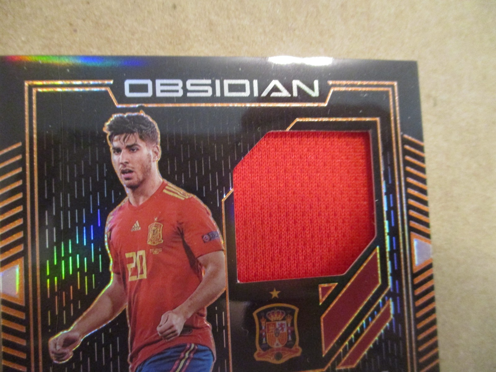 2019-20 OBSIDIAN SOCCER MATRIX MARCO ASENSIO MATCH WORN MATERIAL AUTO 12/50 MXMA view 4