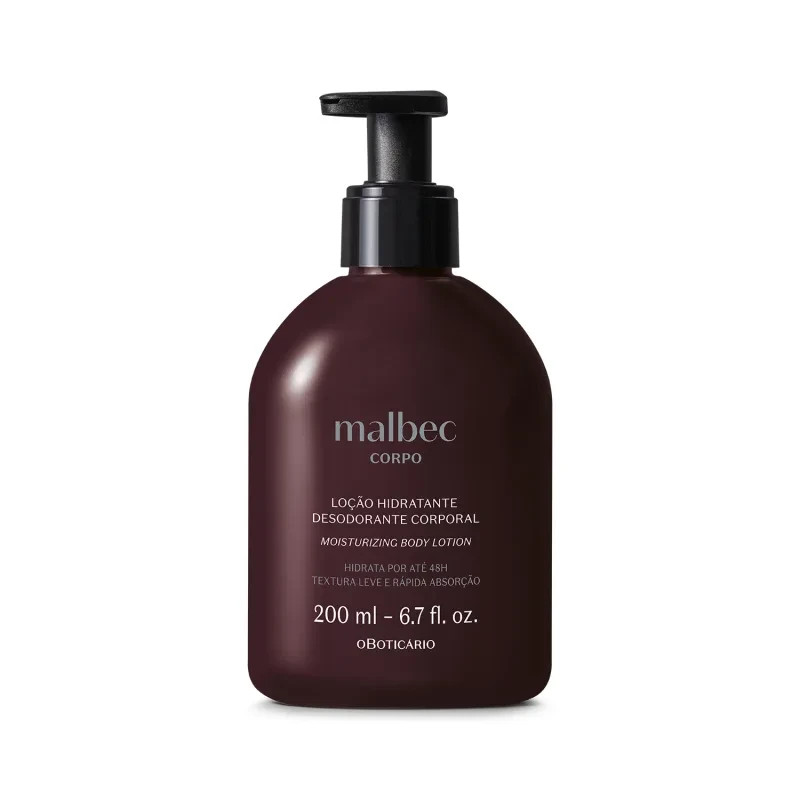 O Boticário Malbec Hydrating and Deodorising Body Lotion 200ml