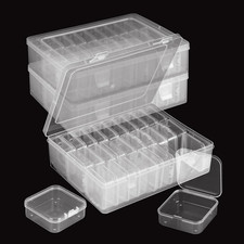 Small Bead Organizers and Storage, 90PCS Plastic Bead Case Mini Beads Storage Co