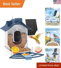 Bird Feeder with Camera, AI Identify Bird's Species Camera, Full HD Live Vide...