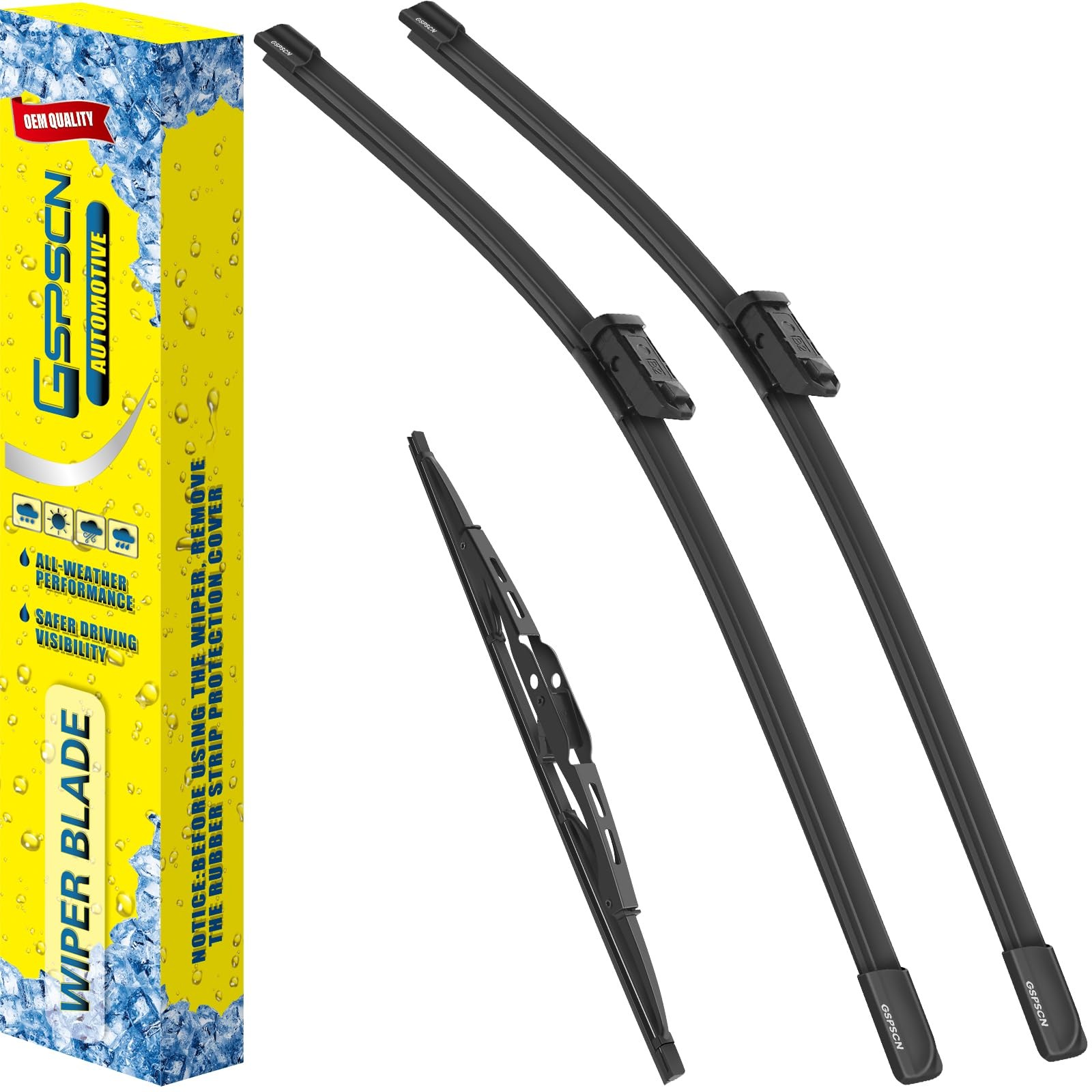 2021-2024 Cadillac Escalade & Chevrolet Tahoe Suburban Wiper Blades Set of 3