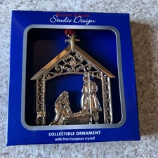 Regent Square Nativity Scene Collectable Christmas Ornament With Crystal.
