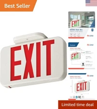 Energy-Efficient LED Exit Sign - Thermoplastic, Dual Color Options, 10- Life