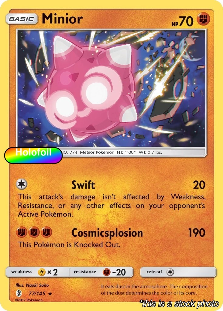Holofoil - Minior - 77/145 - SM - Guardians Rising - NM