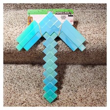 2025 Disguise Minecraft Teal Blue Green Iridescent Pickaxe Halloween Toy Mojang