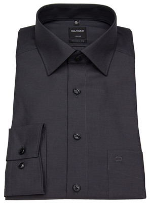 Olymp Herren Hemd Modern Fit Chambray anthrazit 0304 64 67