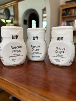 Buoy Rescue Drops Unflavored Electrolytes 3 Pack
