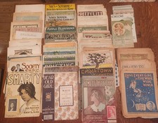 Lot Of 200 Antique Sheet Music Ranging From 1800s To 1920s Includes WWI