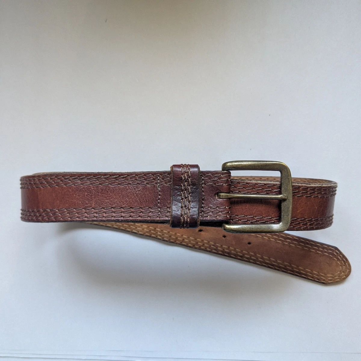 LL Bean Womens Leather Belt Set Brown Black Skinny Cowhide Made in USA Small L.L. Bean Women main image 2