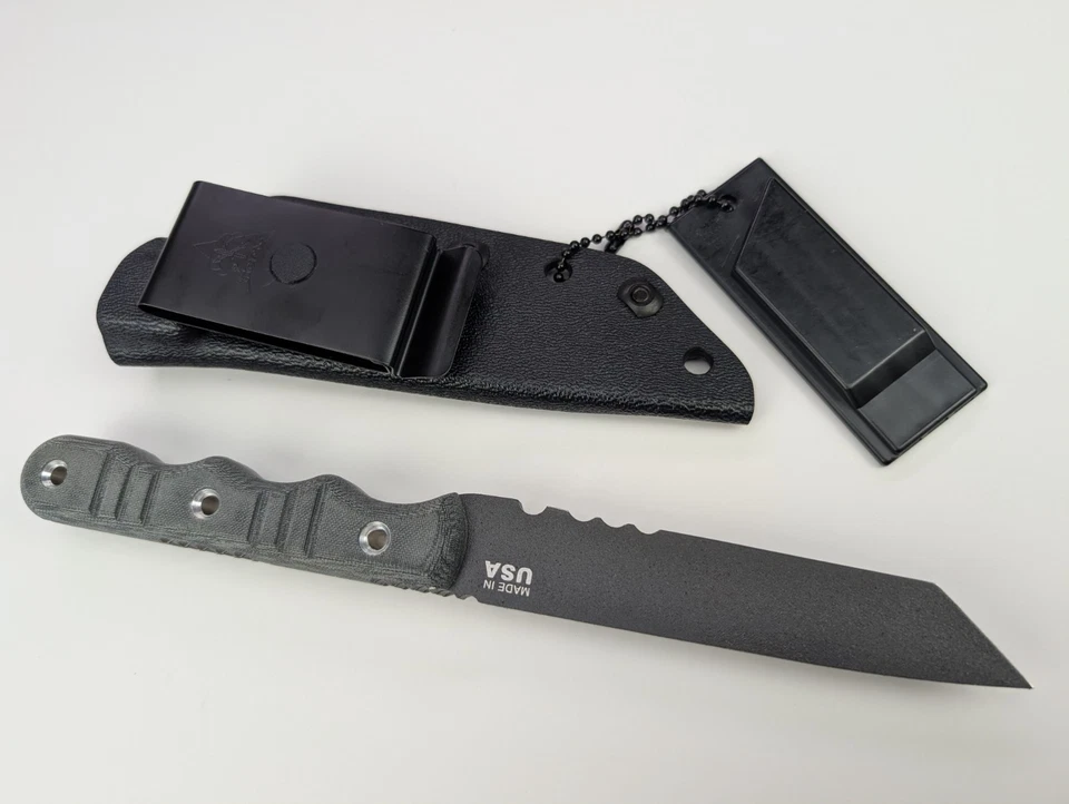 Tops Cuchillos Talibán Desmontar Cuchillo Tanto Combo Hoja Mangos Micarta + Funda Foto 4 de 4