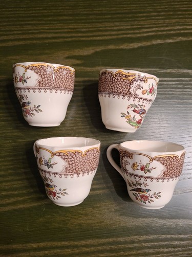 Copeland Spode " AVIARY" Set Of 4 Tea / Coffee Cups - Picture 5 of 12