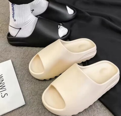 Unisex House Shoes Non-Slip thick Soft Platform Slide Sandals Indoor Outdoor