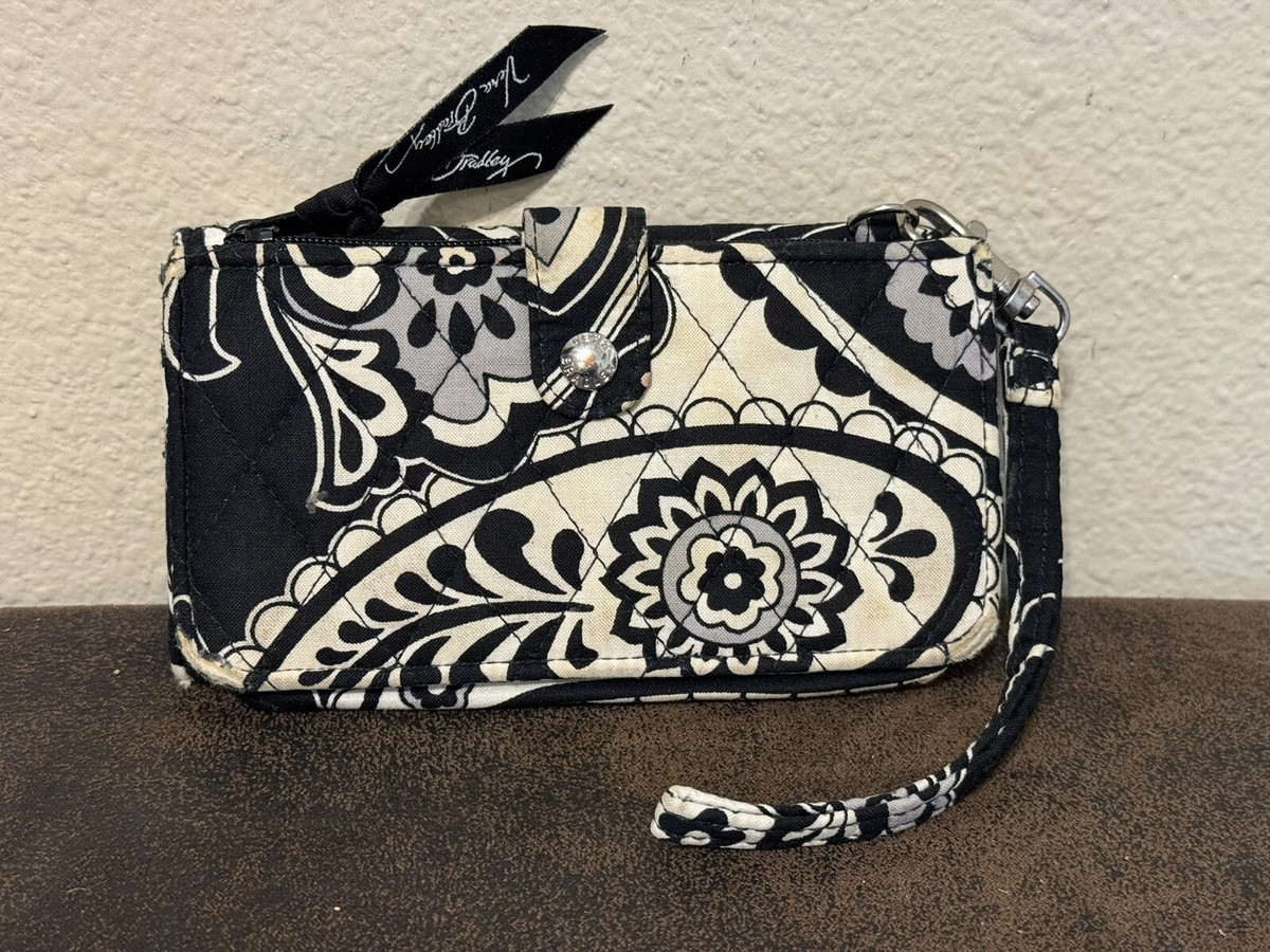 VIIIeroy Boch ビレレイ Vera Bradley Clutch Wallet Small Purse Zippered Baroque Black