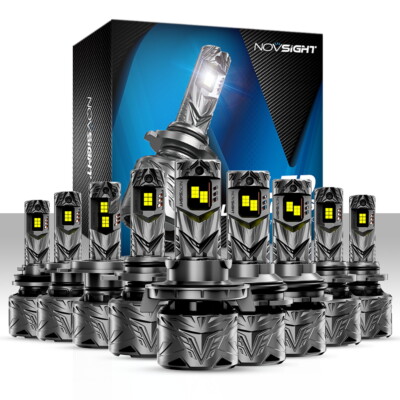 NOVSIGHT 9005 9006 9007 H13 H4 H11 LED Headlight Bulbs High/Low Beam 80000lm 2x