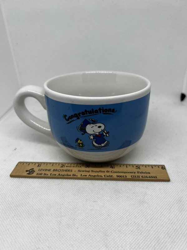 Peanuts Snoopy Woodstock Ceramic Soup/Mug Congratulations Graduation