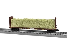 LIONEL NORFOLK SOUTHERN BULKHEAD FLAT WITH WOOD LOAD 2043112