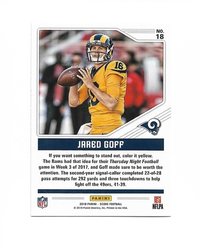 2018 Score Football Insert Singles Complete Your Set U-Pick Free Shipping - Picture 35 of 173