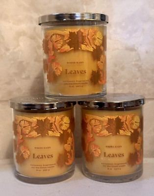 Bath & Body Works LEAVES Single Wick Candle Scented 8 oz NEW JAN