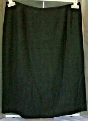 EUC Wardrobe BASIC Couture EMANUEL UNGARO WOMAN Black SKIRT Sz 14 / 48
