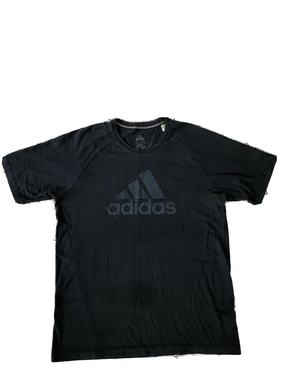 Adidas Climalite Cotton T shirt Medium Blue eBay